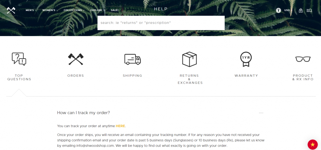 shopify store faq page