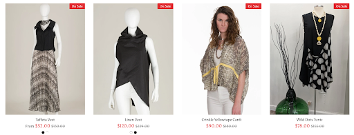 Example of On sale labels on Brooklyn theme