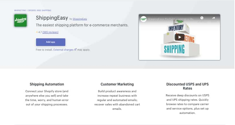 ShippingEasy ranks first among applications that provide comprehensive cloud-based shipping solutions