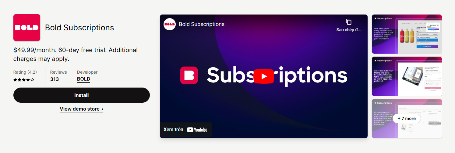 Bold Subscription Shopify Subscription App