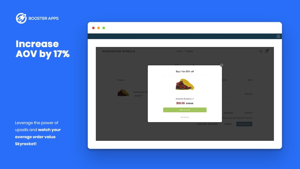 Booster Discounted Upsells Shopify App