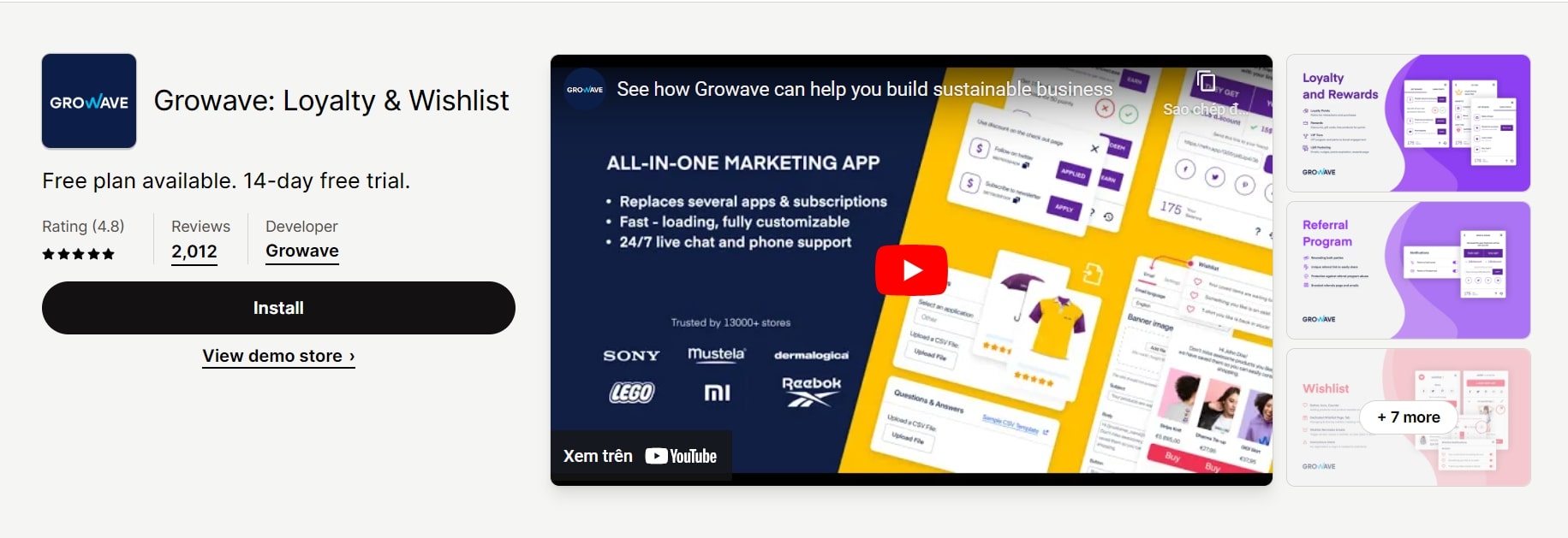 Growave Loyalty & Wishlist Shopify app