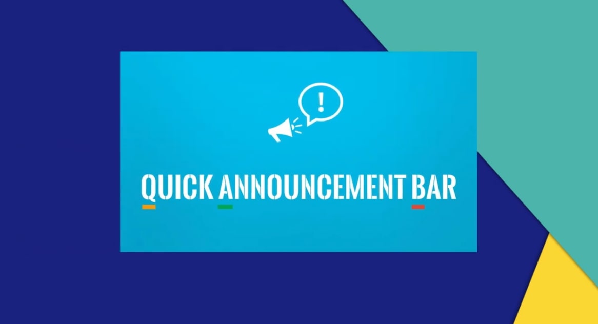 Hextom Quick Announcement Bar