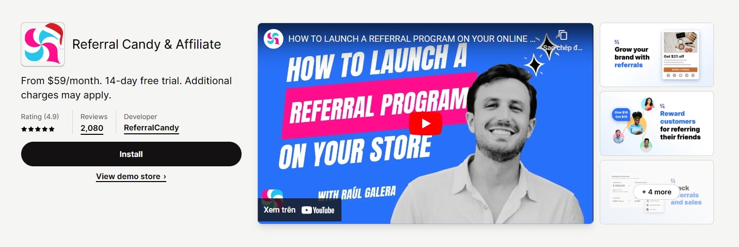 Referral Candy & Affiliate - Shopify referral app