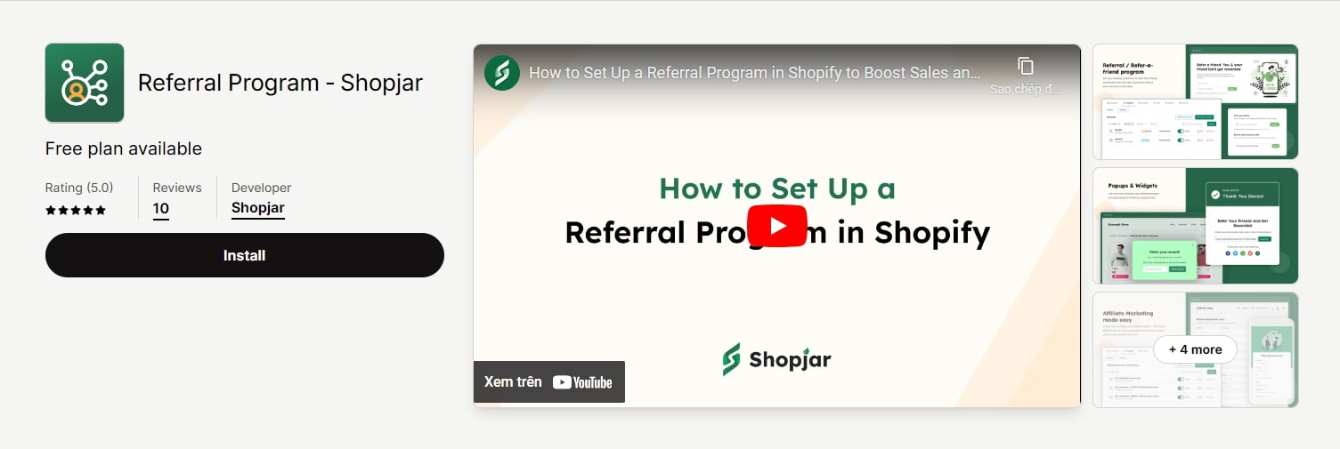 Referral Program ‑ Shopjar - Shopify referral app