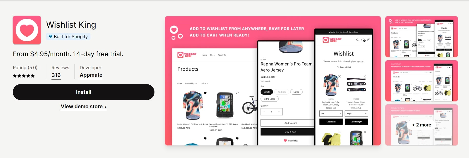 Wishlist King Shopify wishlist app