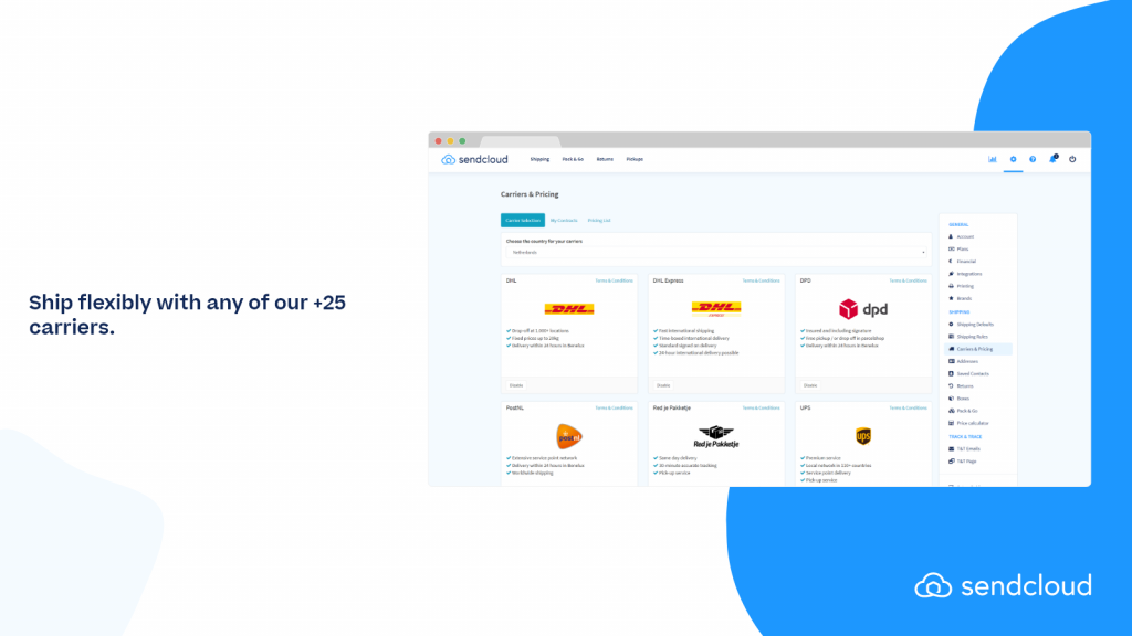 SendCloud Shopify Returns App