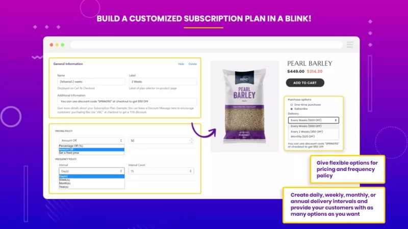 Shopify recurring charge - Subscriptions by BSS - 