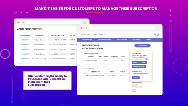 Shopify Recurring Payments/Orders - Subscriptions by BSS