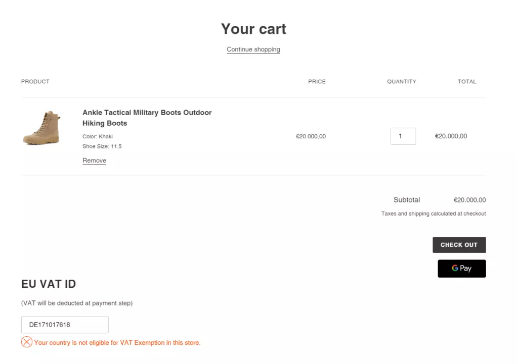 Shopify tax-exempt 