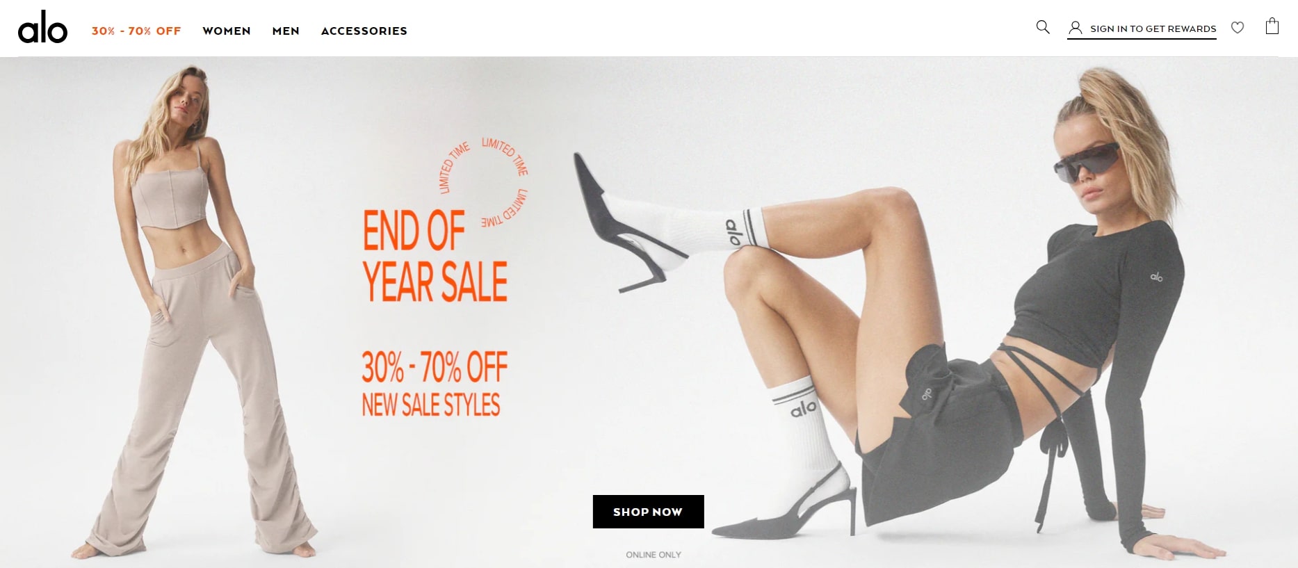 Alo Yoga - start an online clothing store