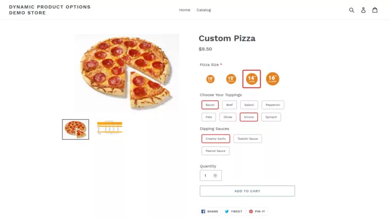 Shopify Product Options App - Dynamic Product Options