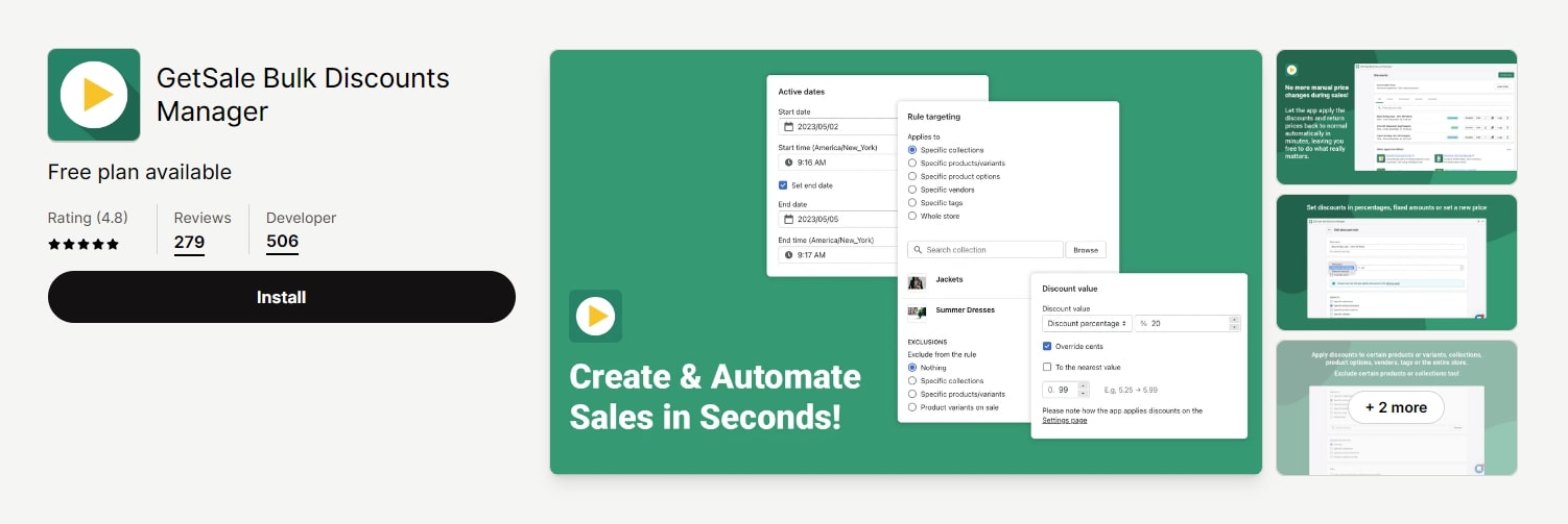 GetSale Bulk Discounts Manager