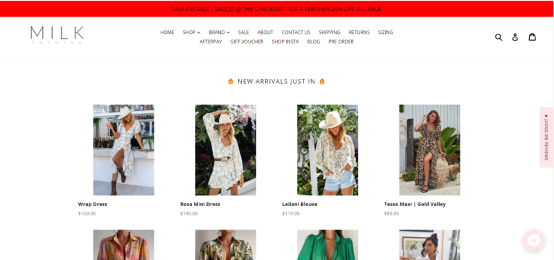 Shopify-clothing-stores|milk-fashion