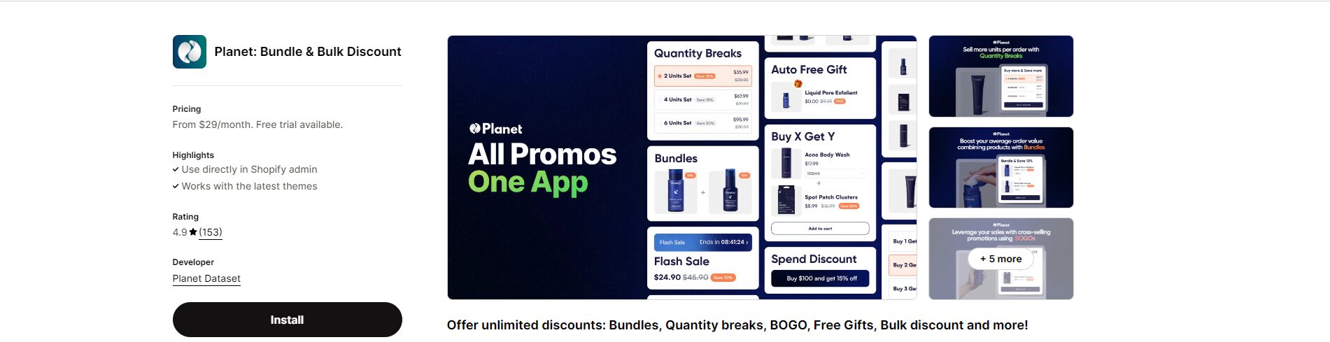 Planet: Bundle & Bulk Discount app