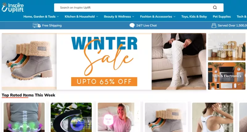 Inspire Uplift - shopify dropshipping store