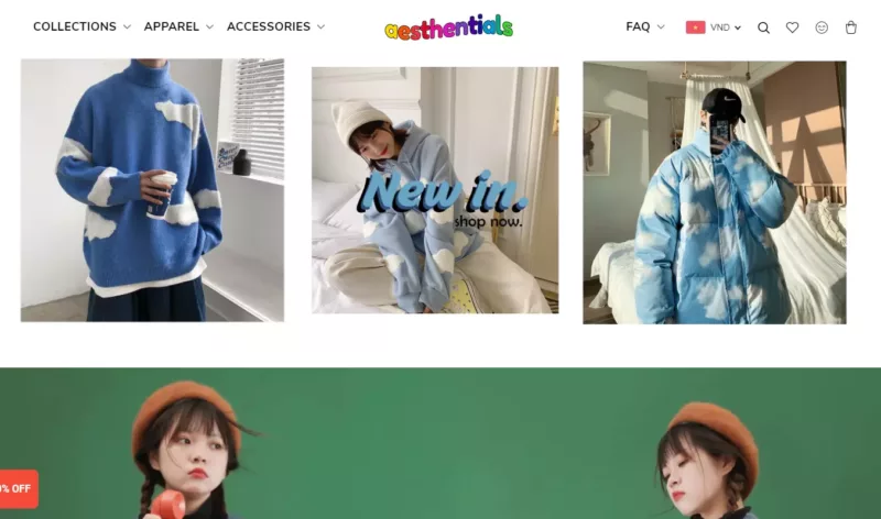 aesthentials - shopify dropshipping store