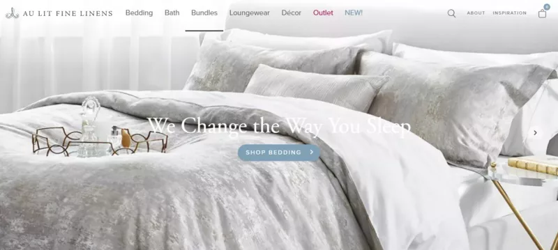 Au Lit Fine Linens - top Shopify dropshipping store