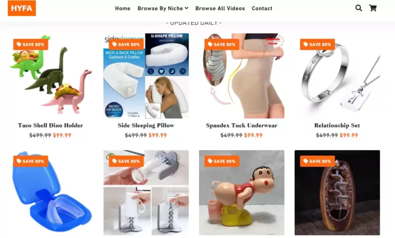 HYFA - top Shopify dropshipping store