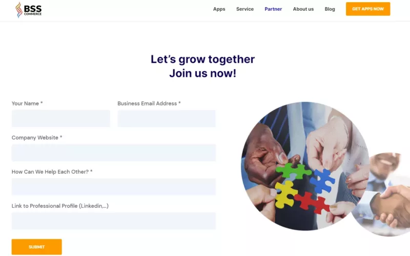 BSS Commerce shopify partner program