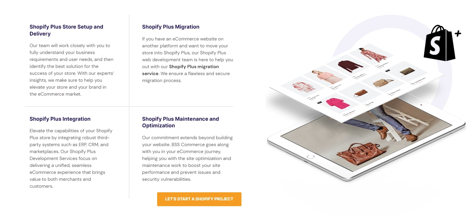 Shopify Plus development services by BSS Commerce