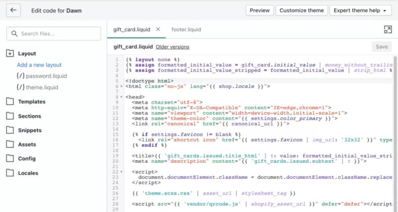 shopif- b2b-login-code-editing