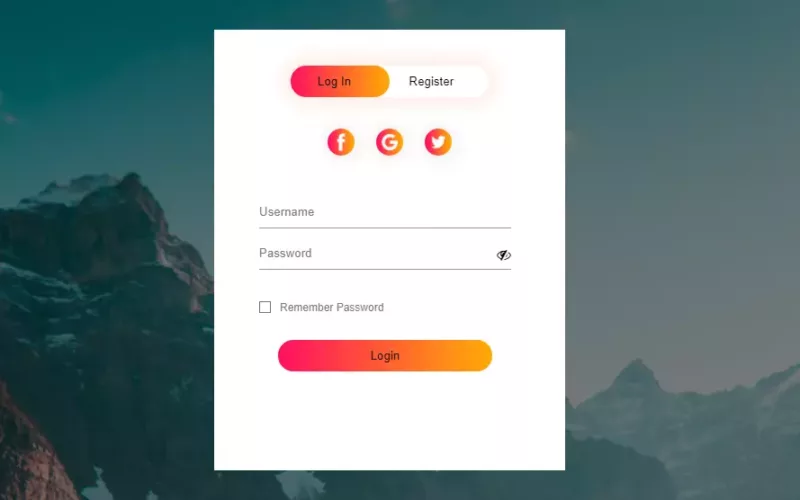 login form