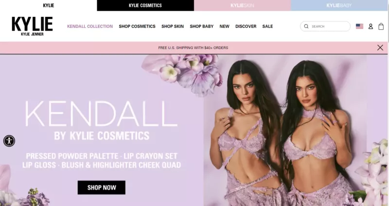 Shopify Plus stores - Kylie cosmetics