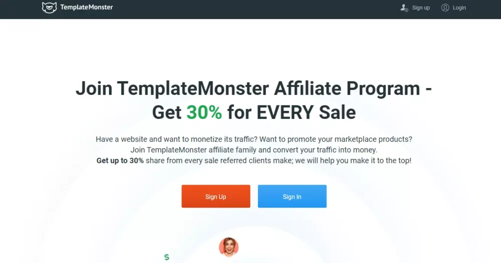 Template Monster Shopify Affiliate marekting