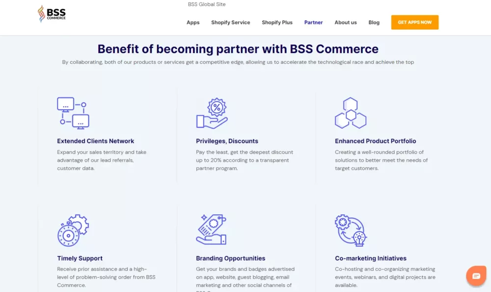 BSS Commerce partner program benefits