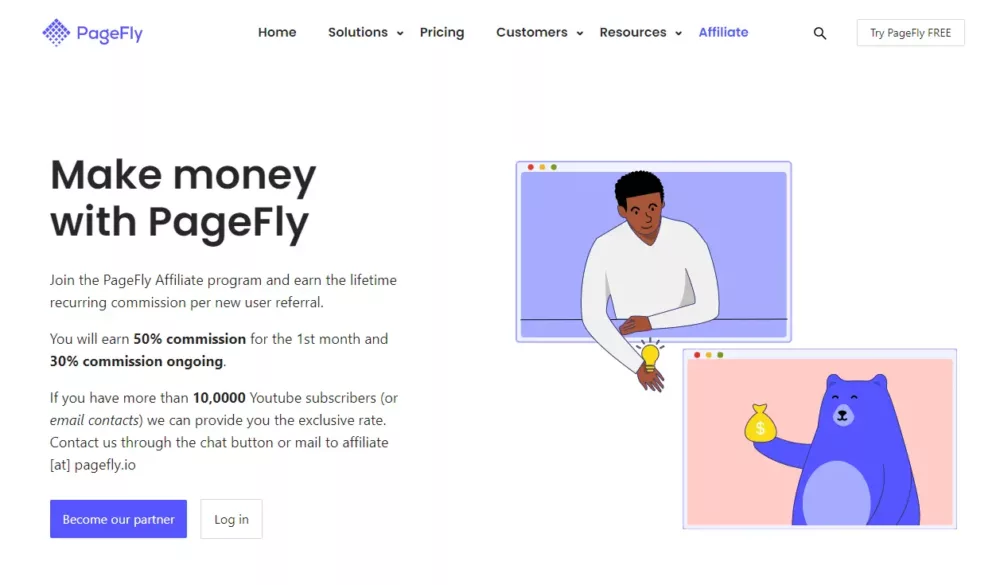 PageFly partner program