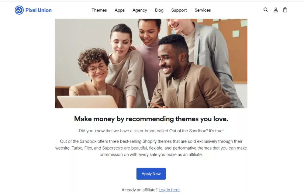 Pixel Union + Out Of The Sandbox - Shopify Affiliate Program