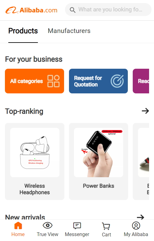 Alibaba and AliExpress - Mobile e-commerce examples