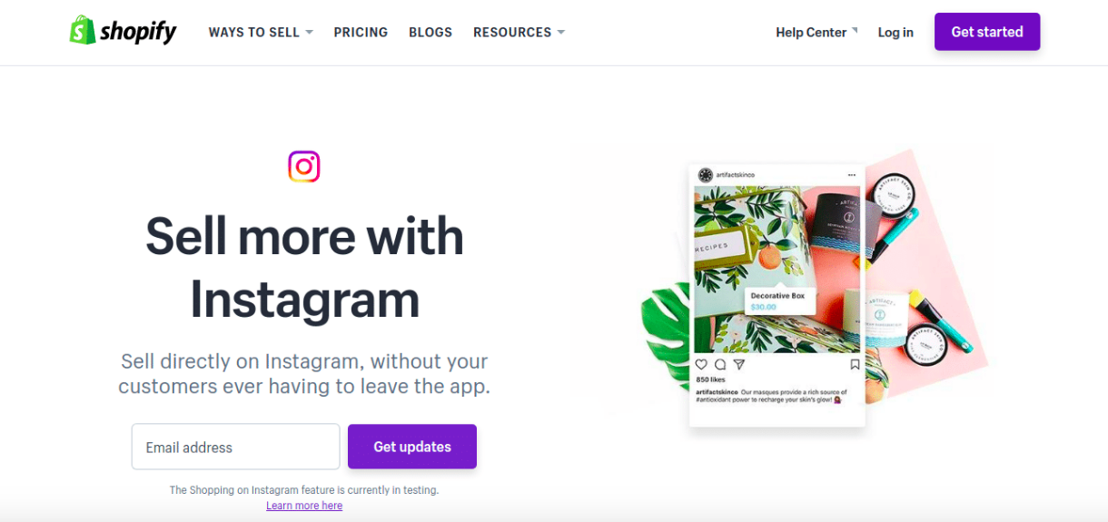 Instagram - Shopify social media