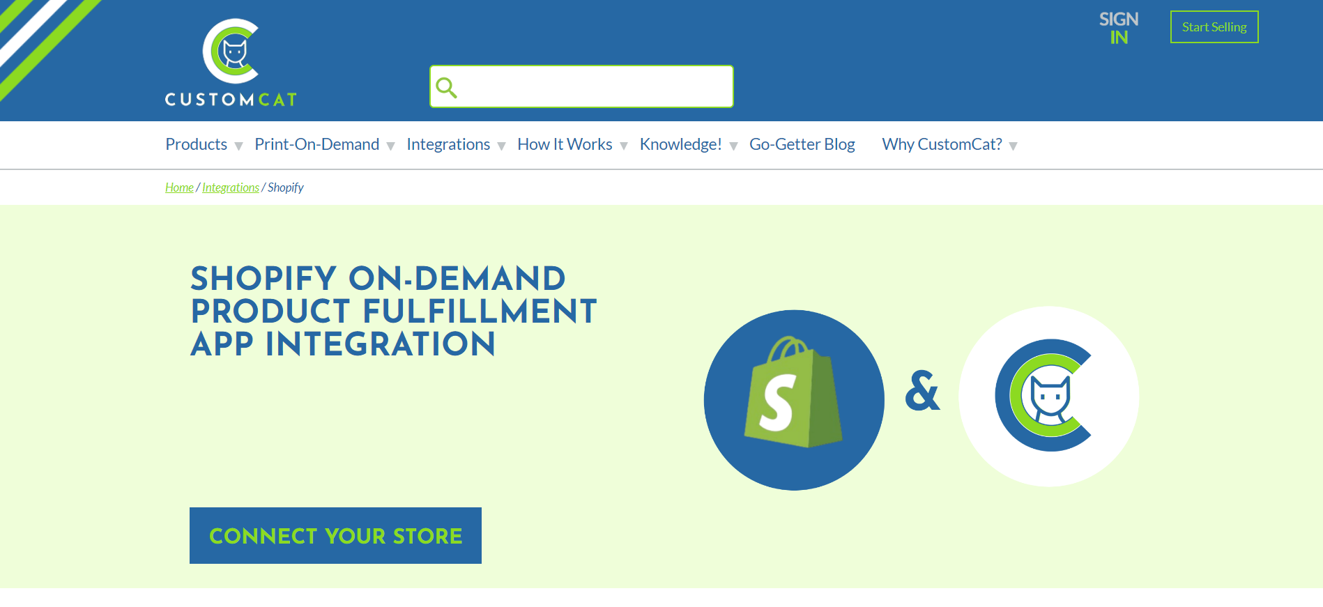 CustomCat |Shopify apps print on demand