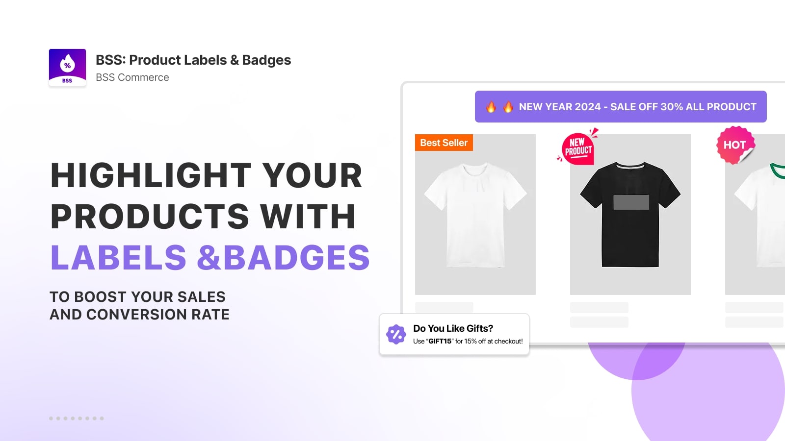 BSS Product Labels & Badges for marketing for women owned business