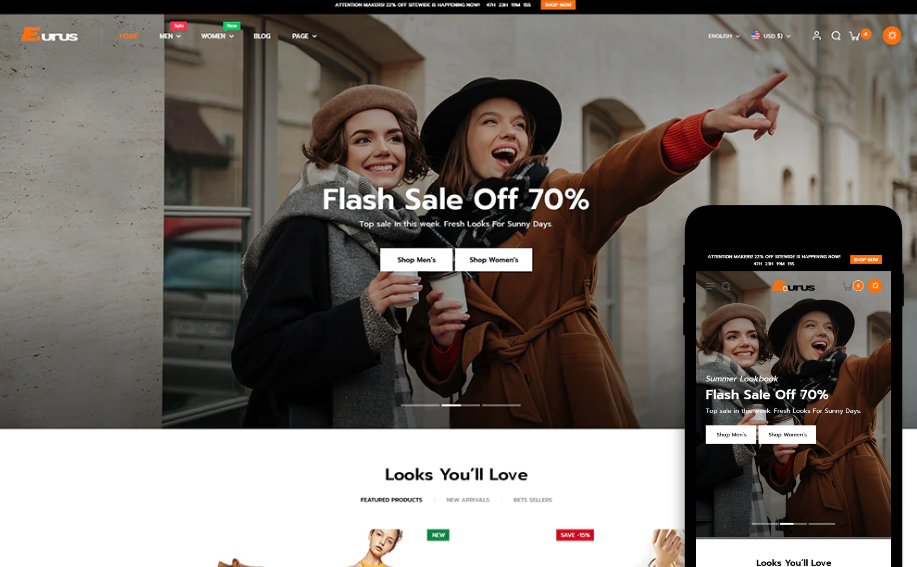 Eurus Best Converting Shopify theme