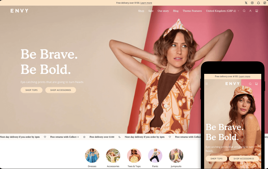 envy clothing shopify theme