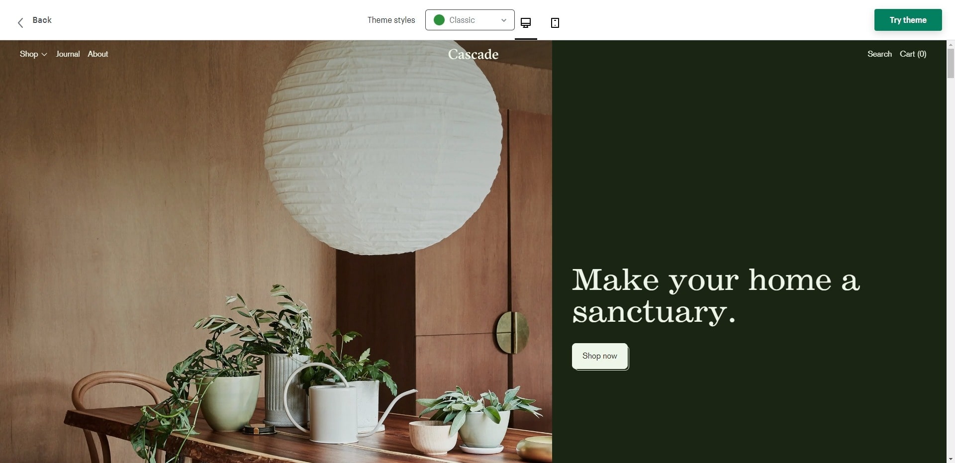 cascade - shopify plus theme
