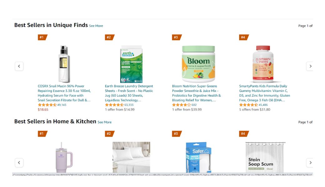 Amazon best sellers rank