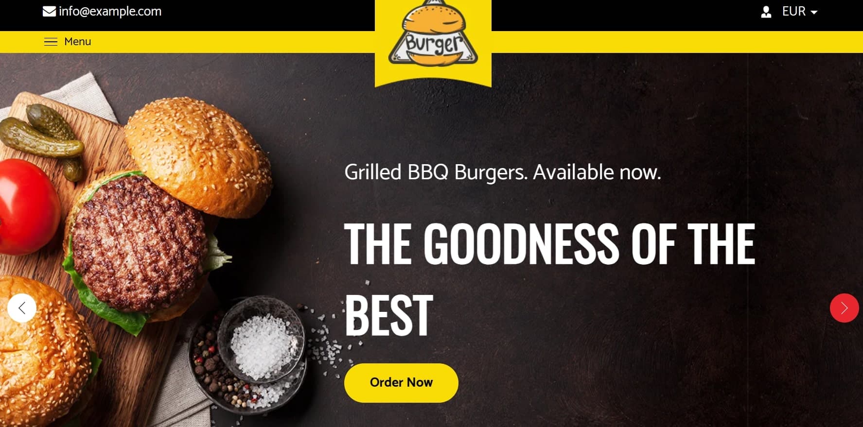 Burgs Shopify restaurant theme