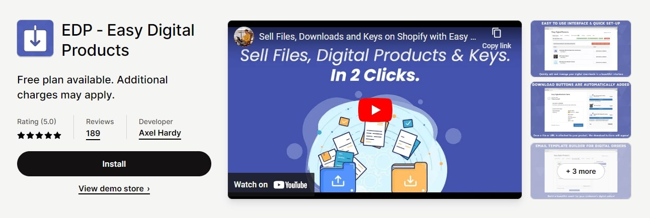 EDP - Shopify digital product app