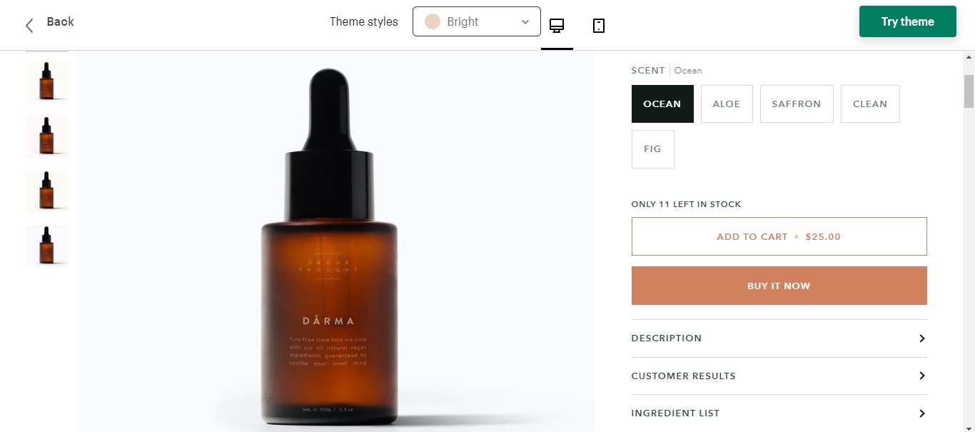 Pipeline Shopify theme Cart