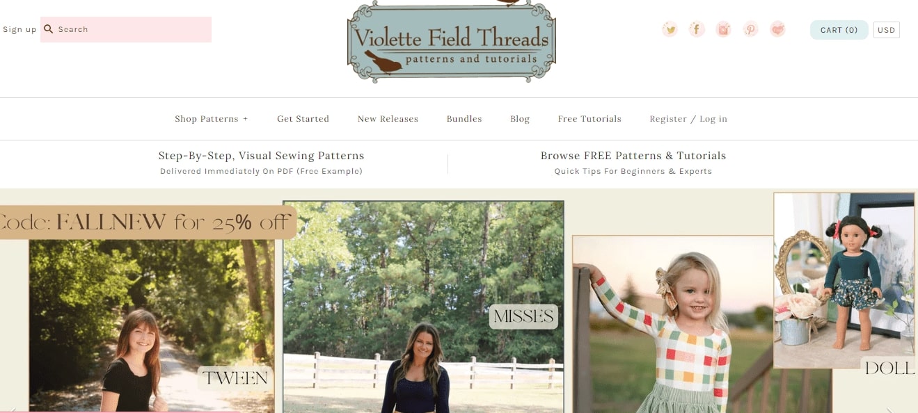 Violet field threads - Shopify digital product store