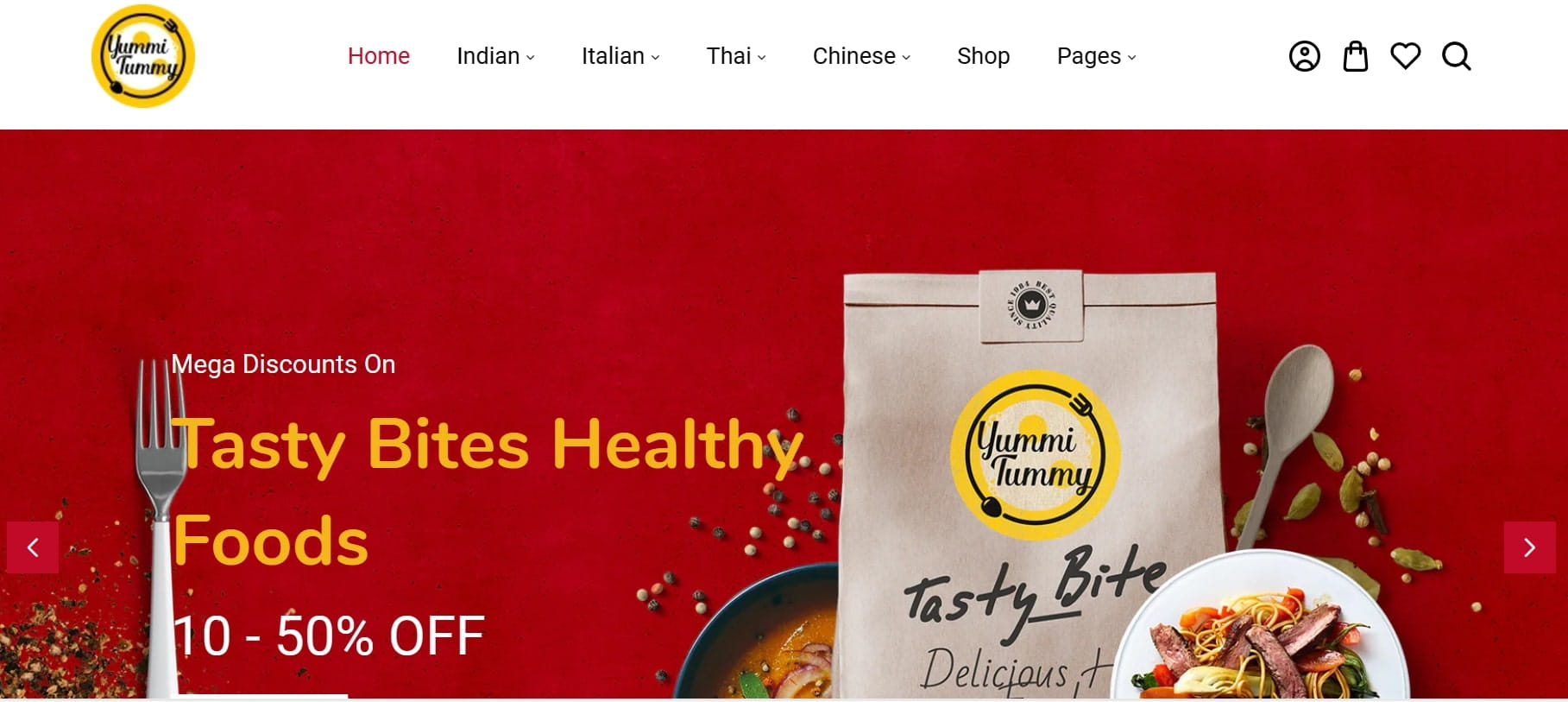 Yummi Shopify restaurant theme