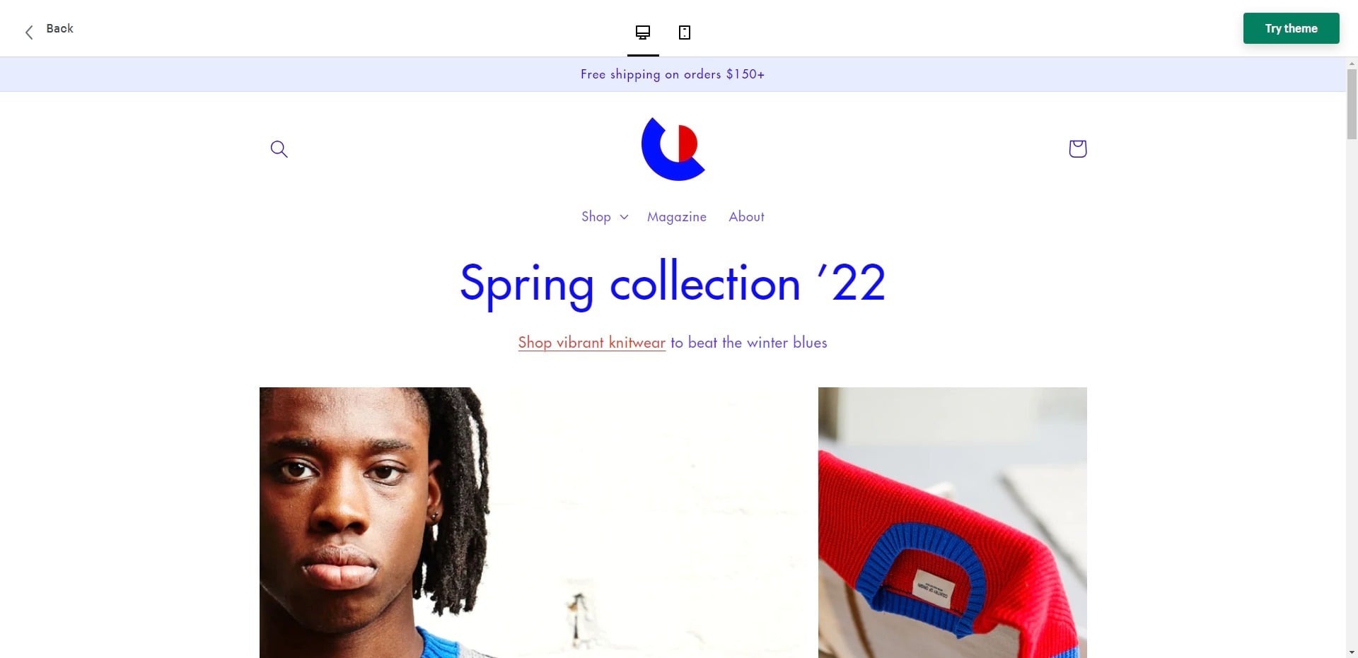 colorblock free shopify theme