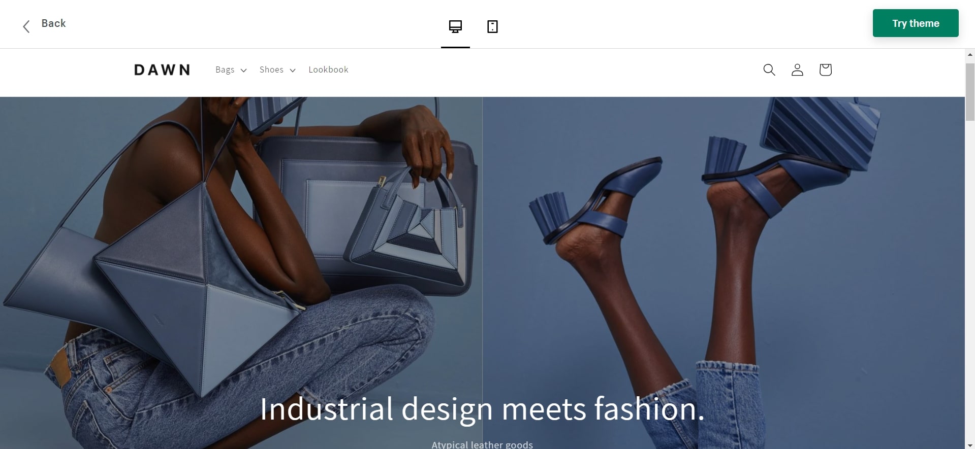 dawn minimal shopify theme