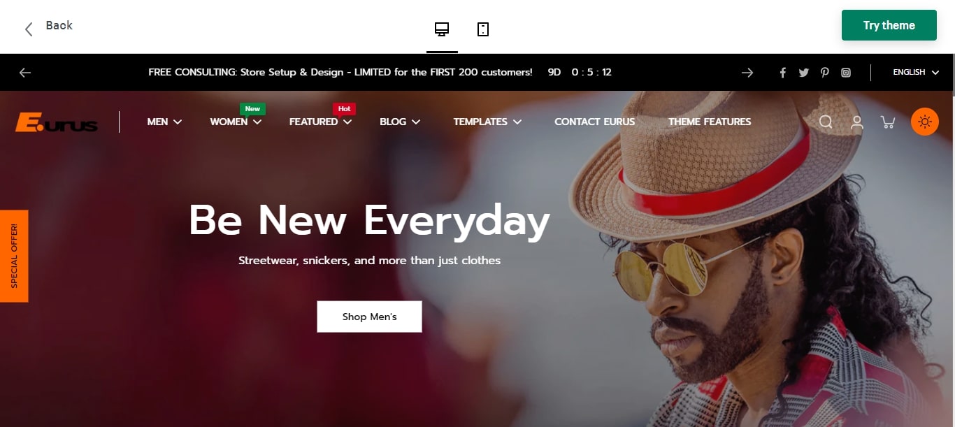 eurus fastest shopify theme
