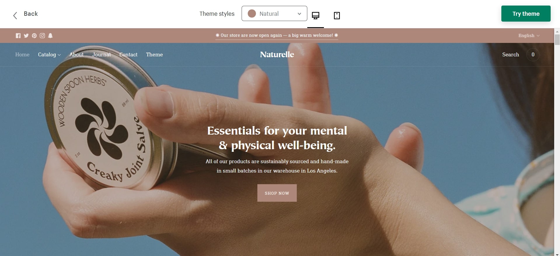 lorenza shopify beauty theme