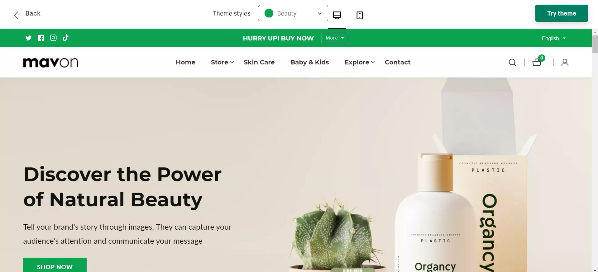 sydney shopify beauty theme